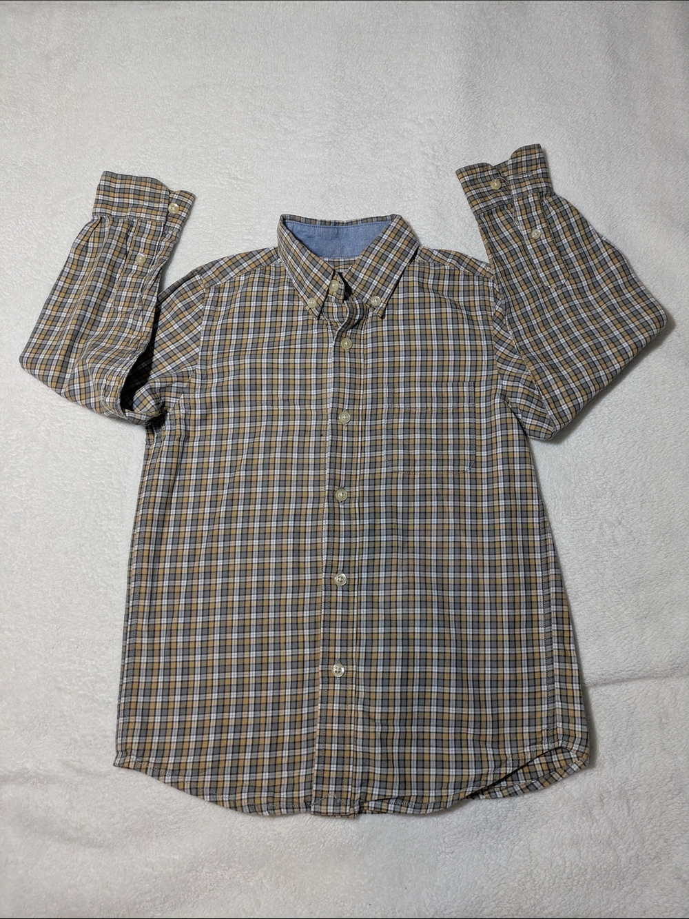 E-Land Kids Plaid Button-Down Shirt